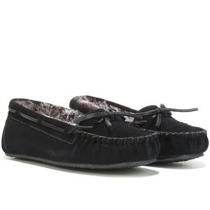 NWOB Minnetonka Moccasin Women's Britt Trapper Slipper Faux Fur Lined size 9